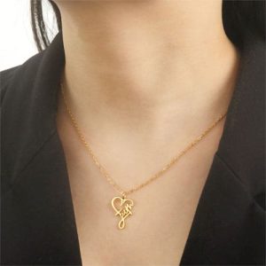 Christian Faith heart necklace for women