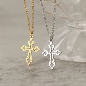 Stainless steel crosses necklace for women